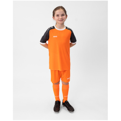 JAKO Iconic kurzarm Trikot Kinder 351 - neonorange/schwarz 128