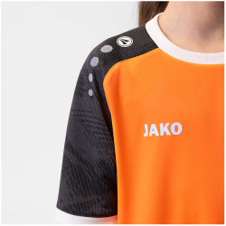JAKO Iconic kurzarm Trikot Kinder 351 - neonorange/schwarz 128