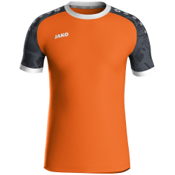 JAKO Iconic kurzarm Trikot 351 - neonorange/schwarz S