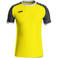JAKO Iconic kurzarm Trikot 326 - soft yellow/schwarz 3XL