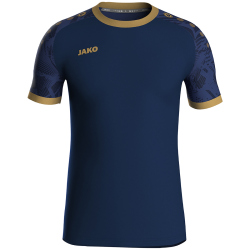 JAKO Iconic kurzarm Trikot 939 - navy/marine/gold 3XL