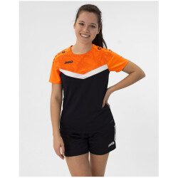 JAKO Iconic T-Shirt Damen 807 - schwarz/neonorange 38