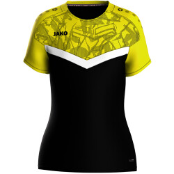 JAKO Iconic T-Shirt Damen 808 - schwarz/soft yellow 34