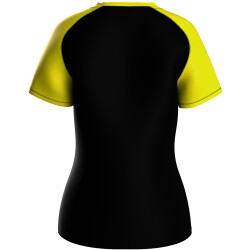 JAKO Iconic T-Shirt Damen 808 - schwarz/soft yellow 34
