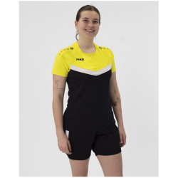 JAKO Iconic T-Shirt Damen 808 - schwarz/soft yellow 44