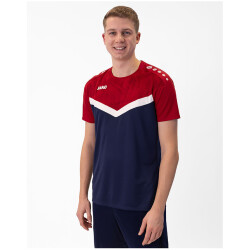 JAKO Iconic T-Shirt 901 - marine/chili rot S