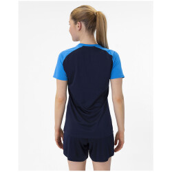 JAKO Iconic T-Shirt Damen 914 - marine/jako blau/neongelb 34
