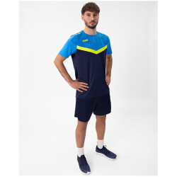 JAKO Iconic T-Shirt 914 - marine/jako blau/neongelb XXL