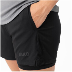 JAKO Power 2in1 Trainingsshorts Damen 800 - schwarz 34