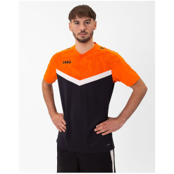 JAKO Iconic Poloshirt 807 - schwarz/neonorange 3XL