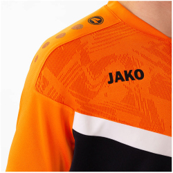 JAKO Iconic Poloshirt 807 - schwarz/neonorange 3XL