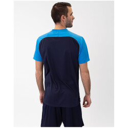 JAKO Iconic Poloshirt 914 - marine/jako blau/neongelb S