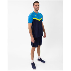 JAKO Iconic Poloshirt 914 - marine/jako blau/neongelb S