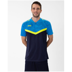 JAKO Iconic Poloshirt 914 - marine/jako blau/neongelb 3XL
