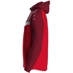 JAKO Iconic Trainingsjacke mit Kapuze 103 - rot/weinrot L
