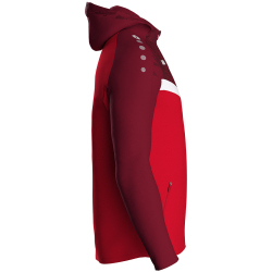 JAKO Iconic Trainingsjacke mit Kapuze 103 - rot/weinrot L