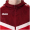 JAKO Iconic Trainingsjacke mit Kapuze 103 - rot/weinrot L