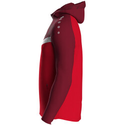 JAKO Iconic Trainingsjacke mit Kapuze 103 - rot/weinrot M