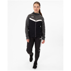 JAKO Iconic Trainingsjacke mit Kapuze Damen 801 - schwarz/anthrazit 38