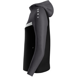 JAKO Iconic Trainingsjacke mit Kapuze Damen 801 - schwarz/anthrazit 38