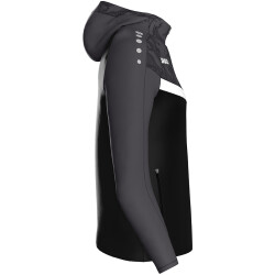 JAKO Iconic Trainingsjacke mit Kapuze Damen 801 - schwarz/anthrazit 38