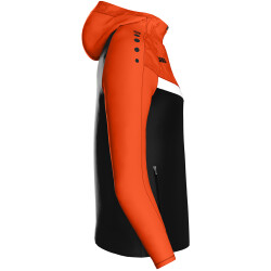 JAKO Iconic Trainingsjacke mit Kapuze Damen 807 - schwarz/neonorange 36
