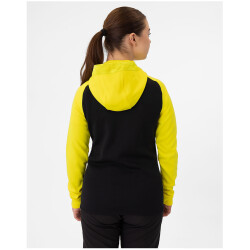 JAKO Iconic Trainingsjacke mit Kapuze Damen 808 - schwarz/soft yellow 38