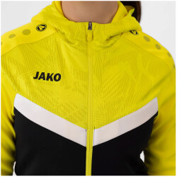 JAKO Iconic Trainingsjacke mit Kapuze Damen 808 - schwarz/soft yellow 38