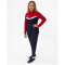 JAKO Iconic Trainingsjacke mit Kapuze Damen 901 - marine/chili rot 34