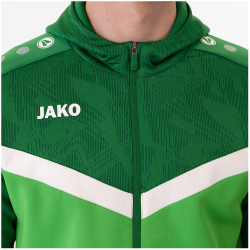 JAKO Iconic Trainingsjacke mit Kapuze 222 - soft green/sportgrün S