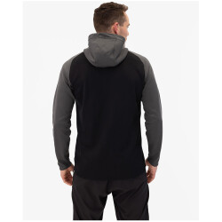 JAKO Iconic Trainingsjacke mit Kapuze 801 - schwarz/anthrazit L