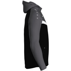 JAKO Iconic Trainingsjacke mit Kapuze 801 - schwarz/anthrazit L