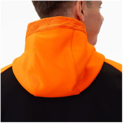 JAKO Iconic Trainingsjacke mit Kapuze 807 - schwarz/neonorange S