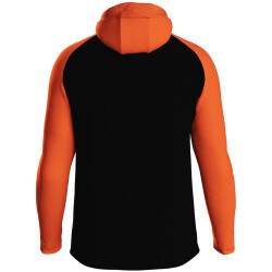 JAKO Iconic Trainingsjacke mit Kapuze 807 - schwarz/neonorange S
