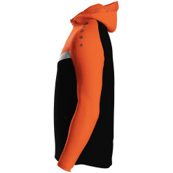 JAKO Iconic Trainingsjacke mit Kapuze 807 - schwarz/neonorange S