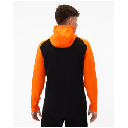 JAKO Iconic Trainingsjacke mit Kapuze 807 - schwarz/neonorange M