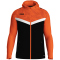 JAKO Iconic Trainingsjacke mit Kapuze 807 - schwarz/neonorange 3XL