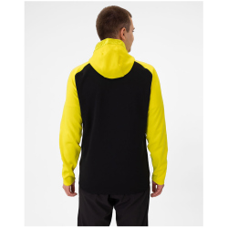JAKO Iconic Trainingsjacke mit Kapuze 808 - schwarz/soft yellow S