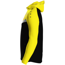 JAKO Iconic Trainingsjacke mit Kapuze 808 - schwarz/soft yellow S