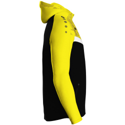 JAKO Iconic Trainingsjacke mit Kapuze 808 - schwarz/soft yellow S