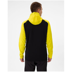 JAKO Iconic Trainingsjacke mit Kapuze 808 - schwarz/soft yellow M