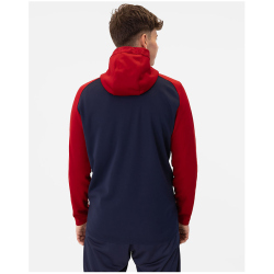 JAKO Iconic Trainingsjacke mit Kapuze 901 - marine/chili rot XXL