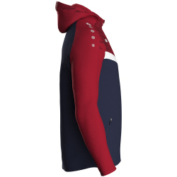 JAKO Iconic Trainingsjacke mit Kapuze 901 - marine/chili rot XXL
