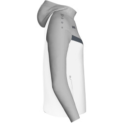 JAKO Iconic Trainingsjacke mit Kapuze Damen 016 - weiß/soft grey/anthra light 34