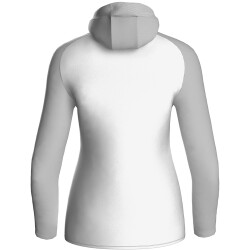 JAKO Iconic Trainingsjacke mit Kapuze Damen 016 - weiß/soft grey/anthra light 36