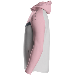JAKO Iconic Trainingsjacke mit Kapuze 851 - soft grey/dusky pink/anthra light 3XL