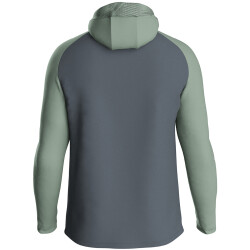 JAKO Iconic Trainingsjacke mit Kapuze 852 - anthra light/mintgrün/soft grey L