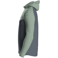 JAKO Iconic Trainingsjacke mit Kapuze 852 - anthra light/mintgrün/soft grey L