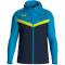 JAKO Iconic Trainingsjacke mit Kapuze 914 - marine/jako blau/neongelb S