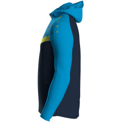 JAKO Iconic Trainingsjacke mit Kapuze 914 - marine/jako blau/neongelb 4XL